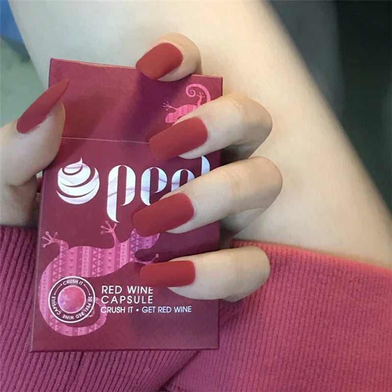 Finished Manicure with False Nails